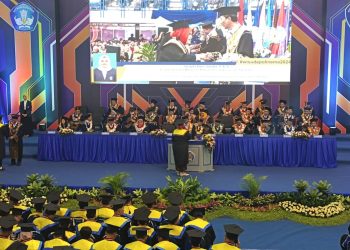 Ratusan wisudawan Polinema jalani prosesi wisuda ke-65. (Foto/M Sholeh)
