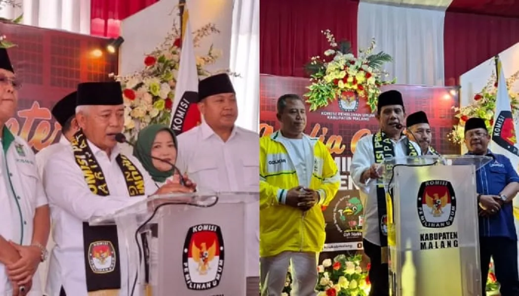 Kolase bakal Calon Bupati dan Wakil Bupati Malang di Pilkada 2024./Foto: Tugumalang.id/Aisyah Nawangsari.