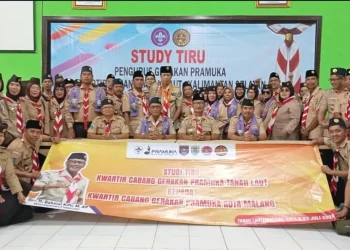 Peringati Hari Jadi Gerakan Pramuka ke-63, Kwarcab Kota Malang gelar serangkaian kegiatan hingga pecahkan rekor. /Foto: Instagram @kwarcab_kotamalang.