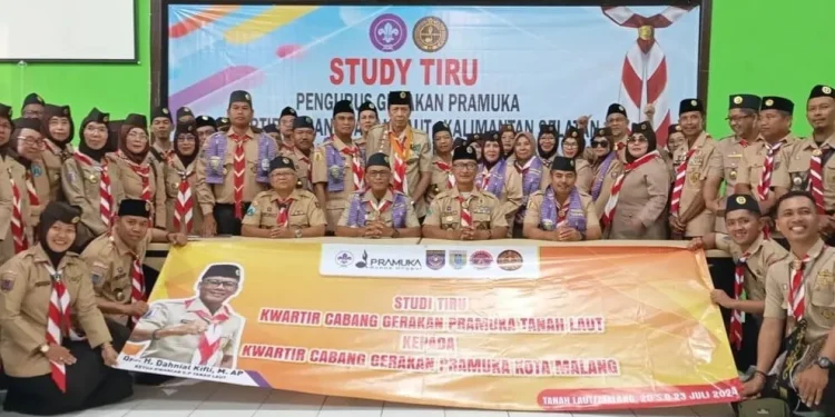 Peringati Hari Jadi Gerakan Pramuka ke-63, Kwarcab Kota Malang gelar serangkaian kegiatan hingga pecahkan rekor. /Foto: Instagram @kwarcab_kotamalang.