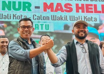 Nurochman dan Heli Suyanto, bakal pasangan calon Wali dan Wakil Wali Kota Batu yang mengusung misi kejayaan Kota Agropolitan hingga Industri Kreatif. Foto: Azmy