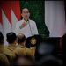 Presiden Jokowi memberikan pengarahan kepada para kepala daerah se-Indonesia di IKN. Pj Wali Kota Malang, Iwan Kurniawan, turut serta dalam acara tersebut. (Foto/Prokopim Setda Kota Malang)