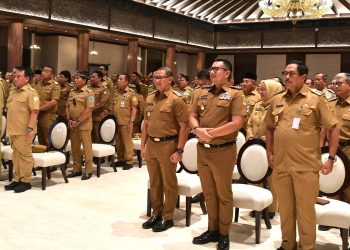 Pj Wali Kota Batu, Aries Agung Paewai, saat hadir di Rapat Koordinasi Kepala Daerah di IKN. Foto: Prokopim KWB