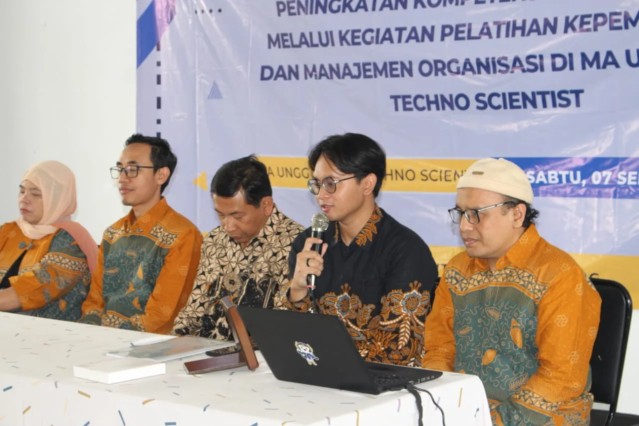 Sambutan Kepala MA Unggulan Techno Scientist, Yazid Al Basthomi, S.Pd, M.Pd./Foto: Dok. Tim Dosen Administrasi Pendidikan UM.