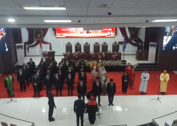 Pelantikan Anggota DPRD Kota Malang pada 24 Agustus 2024. (Foto/M Sholeh)