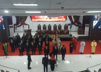 Pelantikan Anggota DPRD Kota Malang pada 24 Agustus 2024. (Foto/M Sholeh)