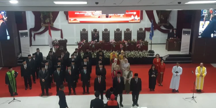 Pelantikan Anggota DPRD Kota Malang pada 24 Agustus 2024. (Foto/M Sholeh)
