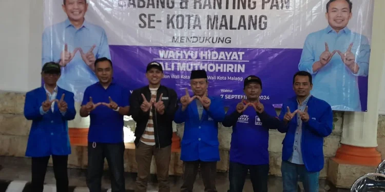 Grassroot PAN Kota Malang berikan dukungan ke Wahyu-Ali. (Foto/ist)