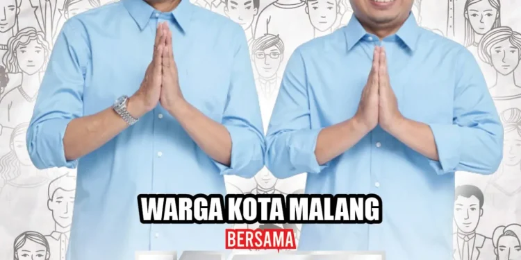 Paslon Wali dan Wakil Wali Kota Malang, Wahyu Hidayat dan Ali Muthohirin. (Foto/dok.)