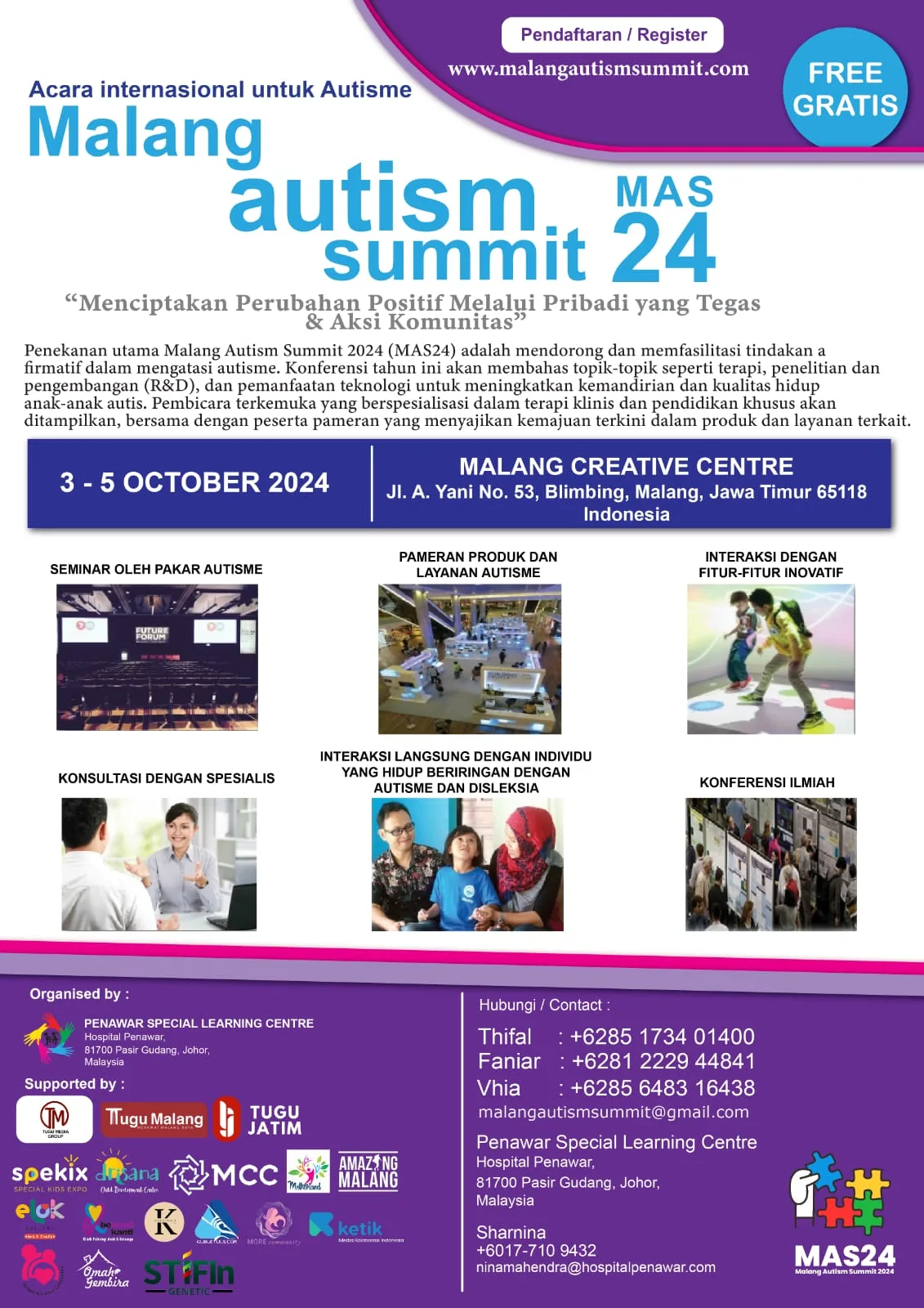 Flyer Malang Autism Summit 2024 (MAS 24)./Foto: dok. MAS 24.