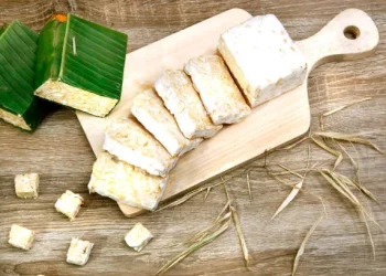 Ilustrasi tempe bungkus plastik dan yang dibungkus daun pisang lebih sehat yang mana. Foto: on iStock