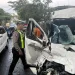 Laka karambol di jembatan Kali Lanang Kota Batu. Foto: Polres Batu