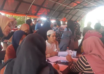 Pendataan pedagang terdampak kebakaran Pasar Comboran Kota Malang. (Foto/M Sholeh)
