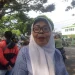 Leli Puji Lestari, salah satu pedagang terdampak kebakaran Pasar Comboran. (Foto/M Sholeh)