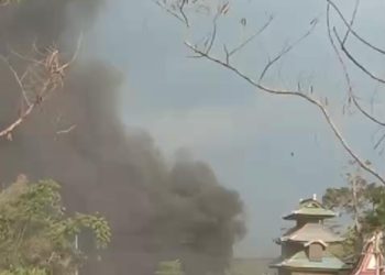 Tangkapan layar video amatir warga kebakaran di Jatim Park 3. Foto: Tangkapan Layar
