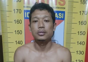 Tersangka curanmor M Hasim usai diamankan di Mapolsek Singosari. Foto: Polsek Singosari