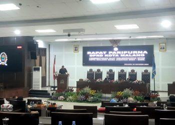 Rapat Paripurna penetapan AKD DPRD Kota Malang. (Foto/M Sholeh)