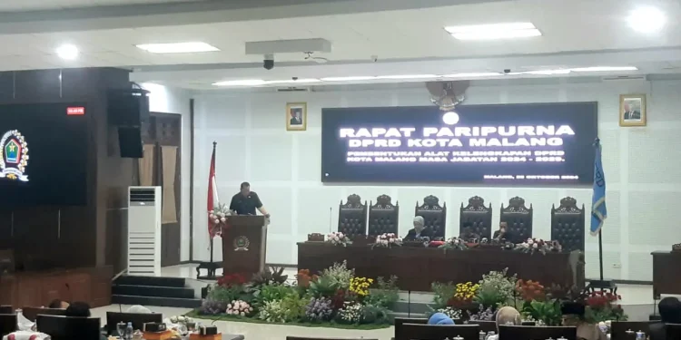 Rapat Paripurna penetapan AKD DPRD Kota Malang. (Foto/M Sholeh)