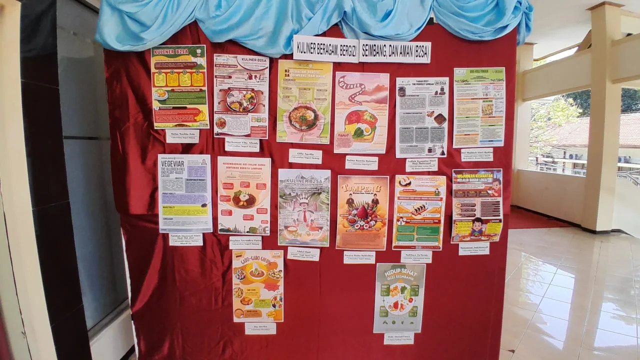 Lomba Poster Internasional yang ditampilkan di Pameran Karya Cipta Boga 2024./Foto: Tugumalang.id/Bagus Rachmad Saputra.