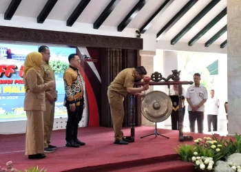 Plt Bupati Malang, Didik Gatot Subroto meluncurkan program Integrasi Pelayanan Kesehatan Primer di Kabupaten Malang. Foto: Aisyah Nawangsari Putri