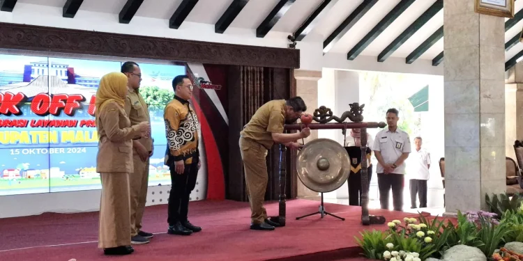 Plt Bupati Malang, Didik Gatot Subroto meluncurkan program Integrasi Pelayanan Kesehatan Primer di Kabupaten Malang. Foto: Aisyah Nawangsari Putri