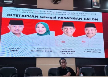 Dua paslon Bupati dan Wakil Bupati Malang akan ikuti debat pertama pada Jumat (25/10/2024). Foto: Aisyah Nawangsari Putri