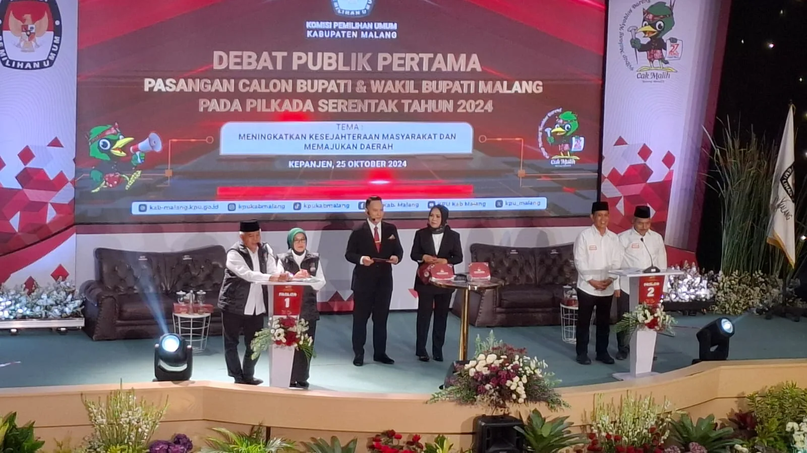Debat Publik Pertama Calon Bupati dan Wakil Bupati Malang. Foto: Aisyah Nawangsari Putri