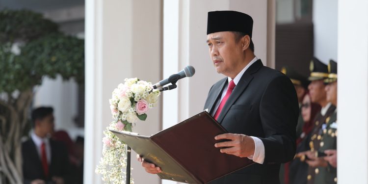 Pj Wali Kota Malang, Iwan Kurniawan, mengajak pemuda Kota Malang membangun bangsa. (Foto/dok. Prokopim Setda Kota Malang)