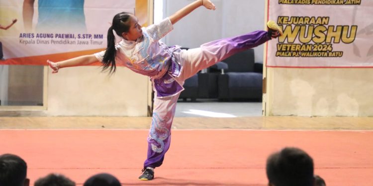 Kejuaraan Wushu tingkat provinsi, nasional hingga veteran di Kota Batu. Foto: Prokopim KWB