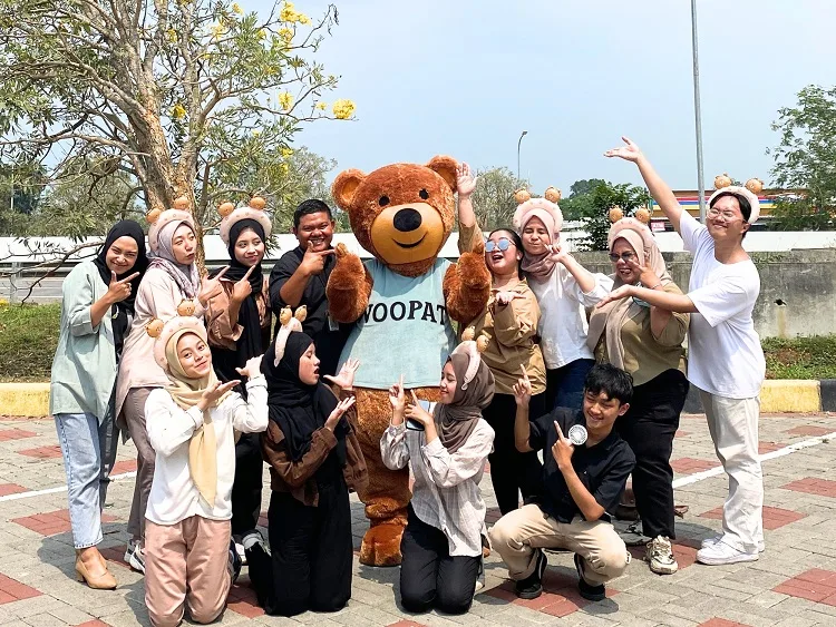 Woopat, Maskot Beruang Lucu di Rest Area KM 84B di Tol Pandaan-Malang. Foto/dok 