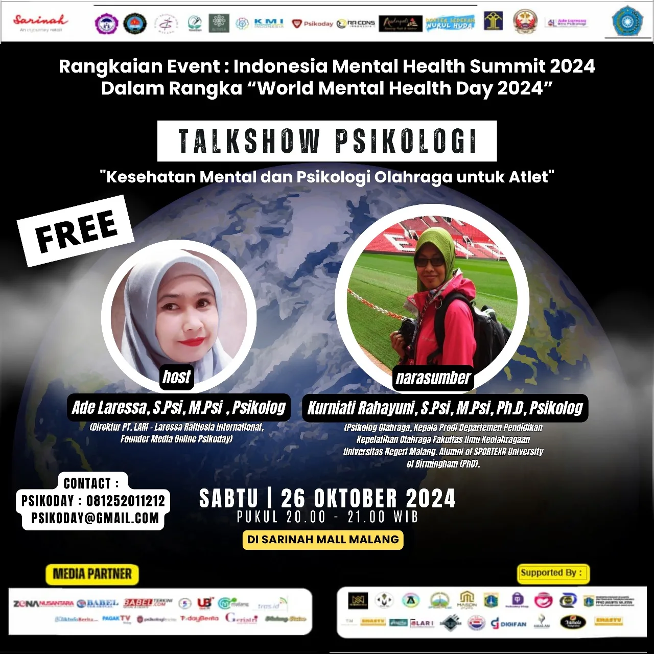 Talkshow Psikologi para atlet