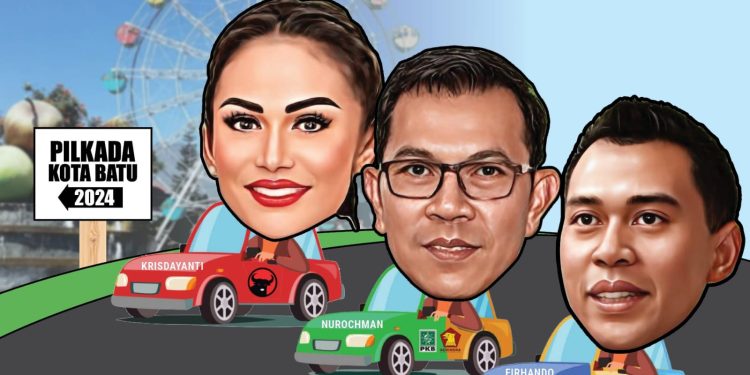 Ilustrasi politik Pilwali Kota Batu 2024. Foto: Asmoro