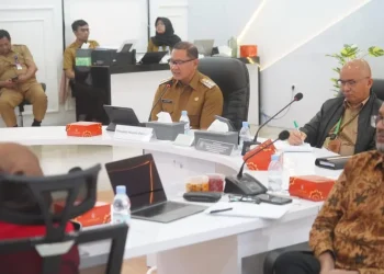 Pj Wali Kota Batu, Aries Agung Paewai, saat presentasi inovasi ke Dewan Juri Innovative Government Award 2024. Foto: Prokopim KWB