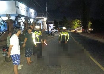 Polisi lakukan olah TKP tabrak lari di Kepanjen. Foto: Satlantas Polres Malang