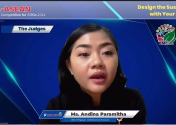 CEO Ngalup.co, Andina Paramitha saat menjadi juri 5th Korea ASEAN Business Model Competition 2024. (Foto/dok.)