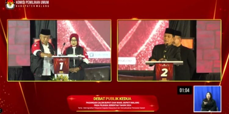 Dosen Komunikasi Politik UB, Dr. Verdy memberikan empat catatan penting pasca Debat Publik Kedua Pilkada Malang 2024, Jumat (8/11/2024) malam kemarin. /Foto: Tangkapan layar kanal YouTube KPU Kabupaten Malang.