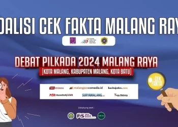 Poster cek fakta debat pilkada Malang Raya 2024. Foto/dok AMSI Jatim