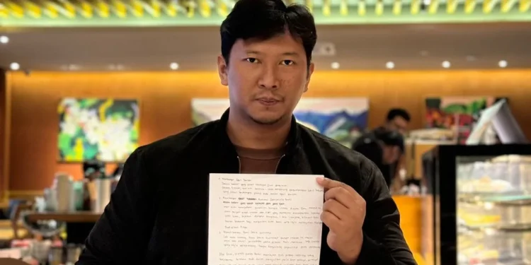 Ketua HIPMI Kota Batu Rizky Ramdan membuat surat terbuka untuk Firhando Gumelar pasca Pilkada 2024. Foto: Dok. Pribadi