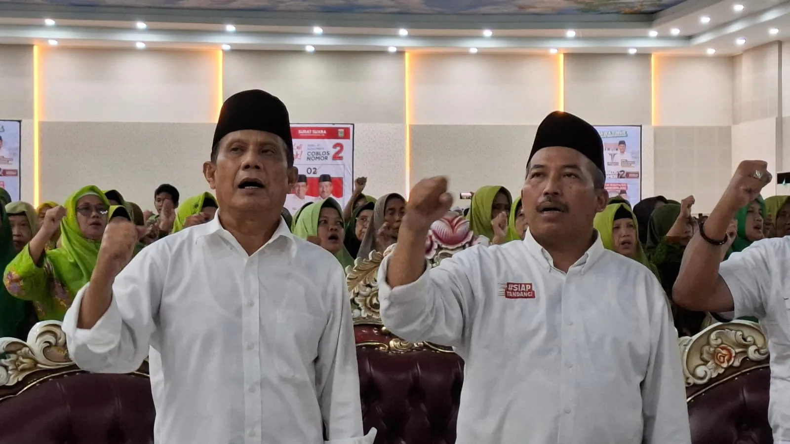 Paslon Bupati dan Wakil Bupati Malang nomor urut 2, Abah Gunawan dan Dokter Umar. Foto: Aisyah Nawangsari Putri