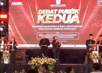 Debat publik kedua Pilbup Malang. Foto: Aisyah Nawangsari Putri