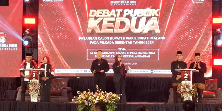 Debat publik kedua Pilbup Malang. Foto: Aisyah Nawangsari Putri