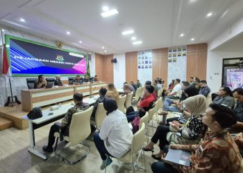 Rapat pertemuan para korban robot trading ATG di Kejari Kota Malang (M Sholeh)
