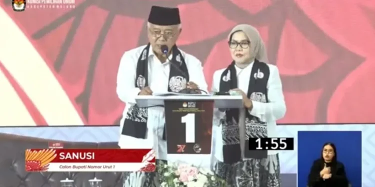 Cek Fakta pernyataan Calon Bupati Malang, Sanusi yang menyebut pajak hotel dan restoran salah satu penyumbang PAD tertinggi Kabupaten Malang. /Foto: Tangkapan layar kanal YouTube KPU Kabupaten Malang