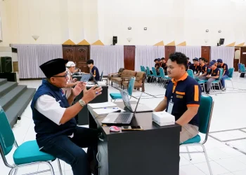 Kegiatan uji sertifikasi kompetensi bidang konstruksi di ITN Malang. (Foto/Dok. ITN Malang)