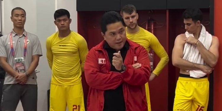 Ketua Umum PSSI, Erick Thohir beri pesan motivasi khusus kepada pemain Timnas Indonesia. /Foto: Tangkapan layar Instagram @erickthohir.