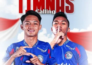 Dua pemain muda Arema FC, Achmad Maulana dan Arkhan Fikri yang masuk dalam daftar Timnas Indonesia di TC Piala AFF 2024. (Foto/Arema FC)