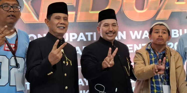 Calon Bupati dan Wakil Bupati Malang nomor urut 2, Abah Gunawan dan Dokter Umar Usman (Gus). Foto: Aisyah Nawangsari Putri