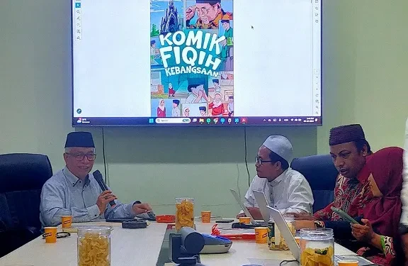 Sarasehan dan launching Komik Fiqih Kebangsaan di Kantor PCNU Kota Malang. Foto/dok for TM