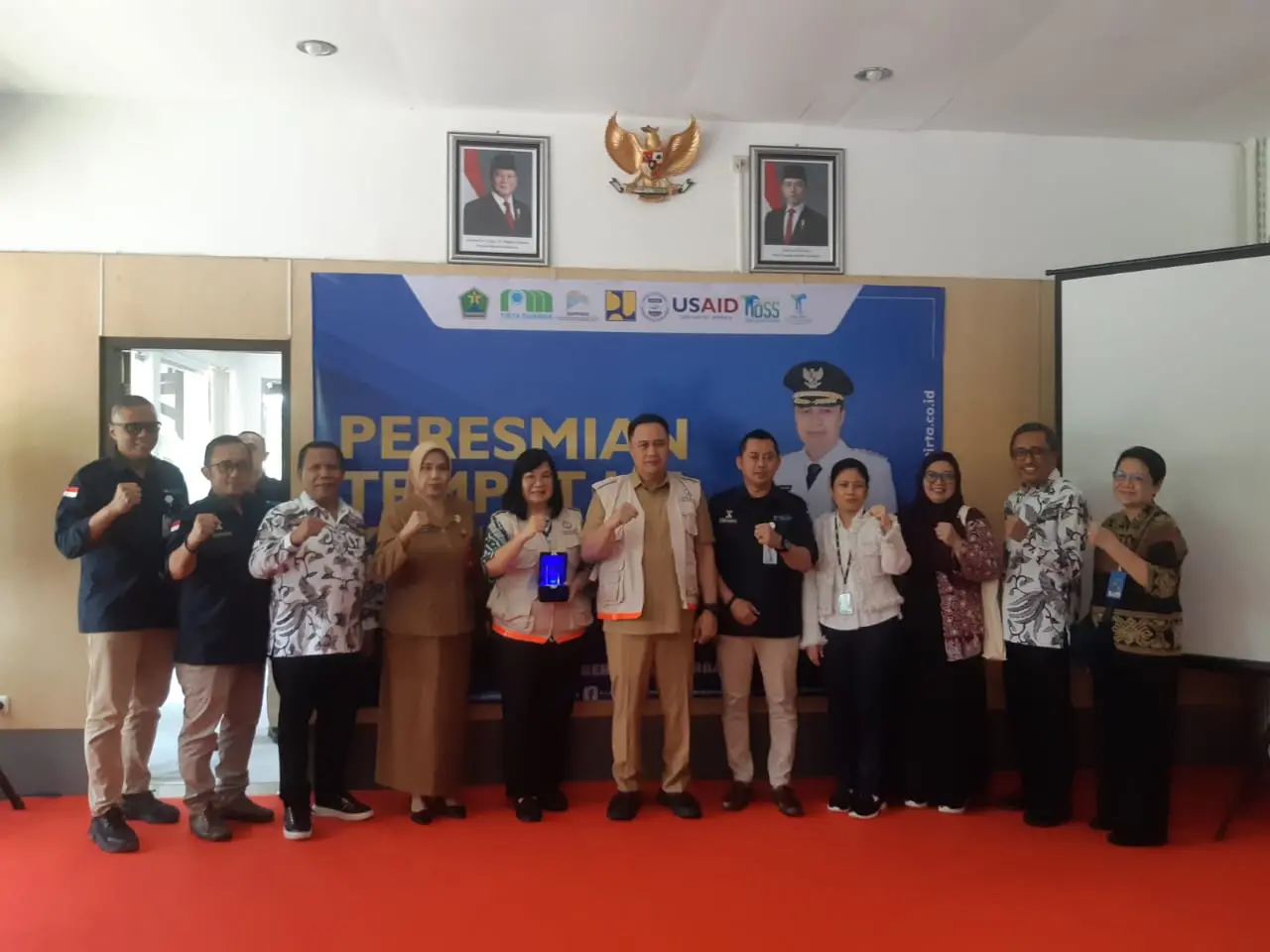 Pj Wali Kota Malang, Iwan Kirniawan meresmikan Gedung Uji Kompetensi di Perumda Tugu Tirta Kota Malang. (Foto/M Sholeh)