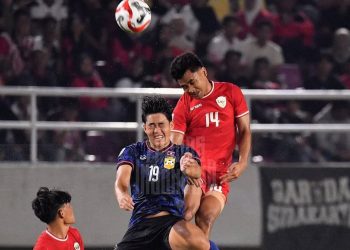 Timnas Indonesia harus puas berbagi satu poin dengan Laos usai bermain imbang 3-3 dalam laga lanjutan Piala AFF 2024 di Stadion Manahan, Solo pada Kamis (12/12/2024) malam. /Foto: Instagram @timnasindonesia.